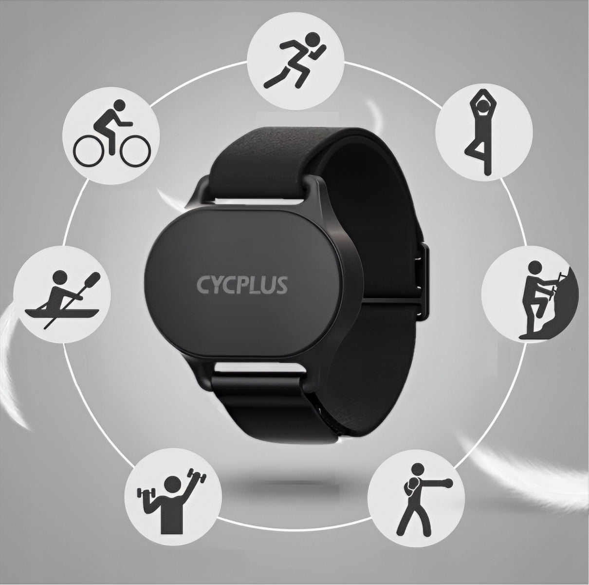 Hartslagmonitor Armband Cycplus H1, Zwart