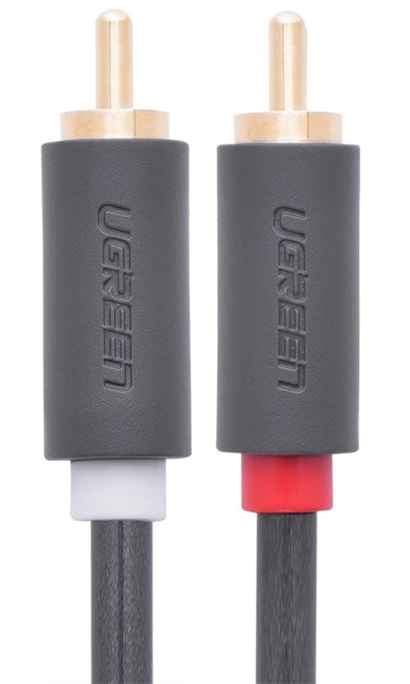 Audio-Kabel UGREEN AV104, 2 x RCA - 2 x RCA, 5m, Schwarz
