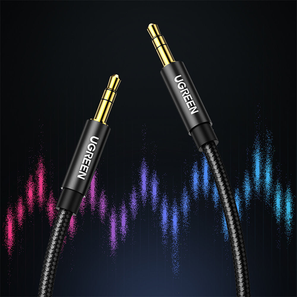 Câble Audio 3.5mm - 3.5mm UGREEN AV112, 1m, Noir