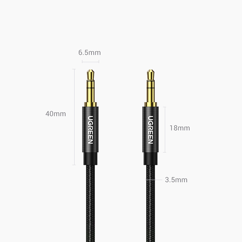 Câble Audio 3.5mm - 3.5mm UGREEN AV112, 1m, Noir