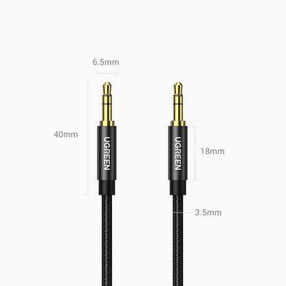 Câble Audio 3.5mm - 3.5mm UGREEN AV112, 1m, Noir