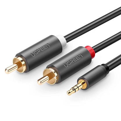 Audio Kabel 3.5mm - 2 x RCA UGREEN AV102, 2m, Zwart