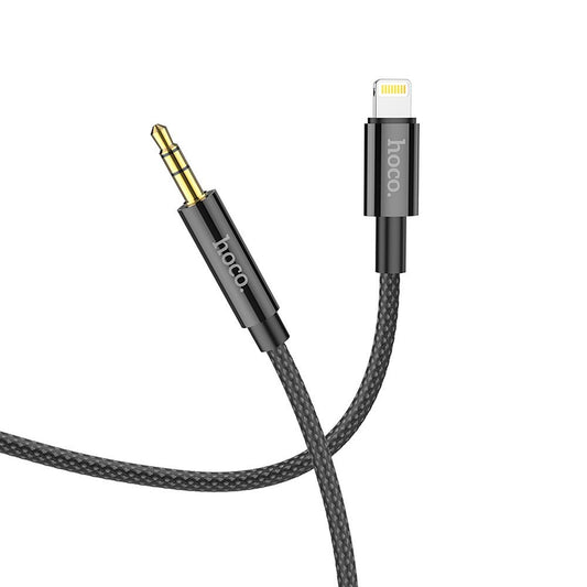 Audiokabel 3,5mm - Lightning HOCO UPA19, 1m, Zwart 