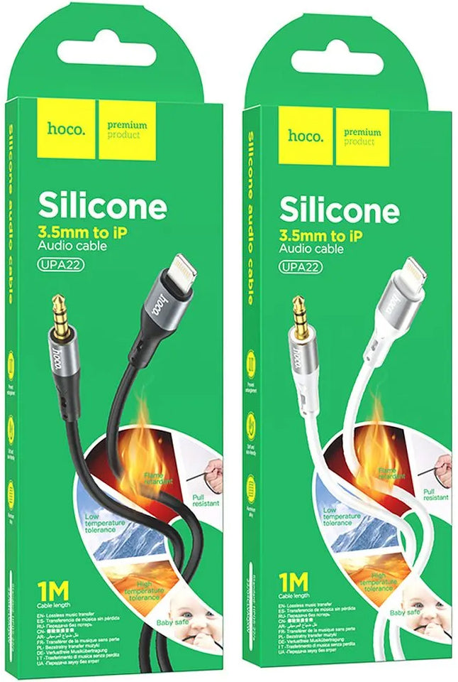 Audio Kabel Lightning - 3.5mm HOCO UPA22, 1m, Wit