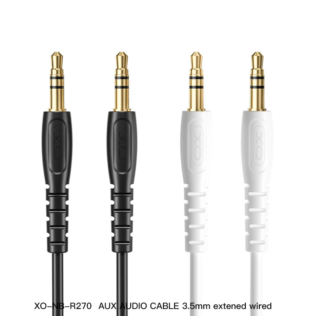 Câble Audio 3.5mm - 3.5mm XO Design NB-R270, 1m, Blanc