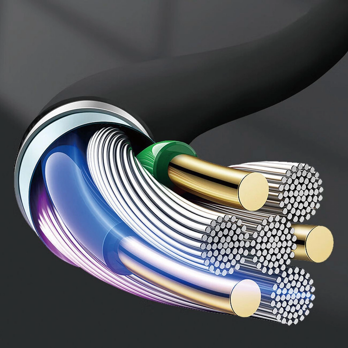 3,5mm - 3,5mm Dudao L12s audiokabel, 1m, zwart