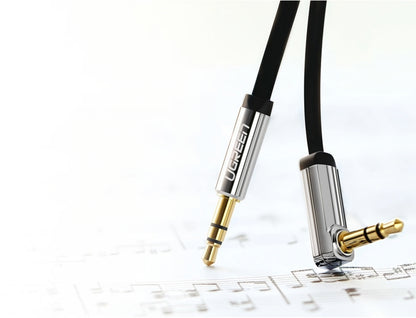 Audio Kabel 3.5mm - 3.5mm UGREEN AV119 Angled, 2m, Zwart