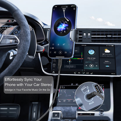 Câble Audio 3.5mm - 3.5mm Lito LA02, 1m, Noir