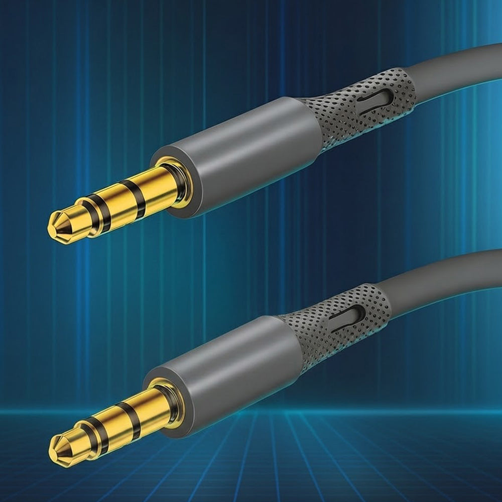 Audio Kabel 3.5mm - 3.5mm Techsuit AC3 SoundFlex, 1m, Grau