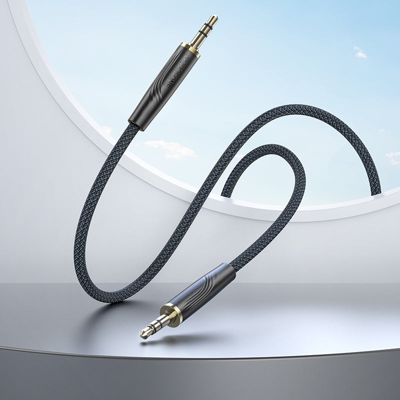 Audio-Kabel 3.5mm - 3.5mm Borofone BL23 Refinado, 1m, Schwarz
