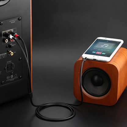 Audio Kabel 3.5mm - 2 x RCA UGREEN AV116, 1m, Zwart