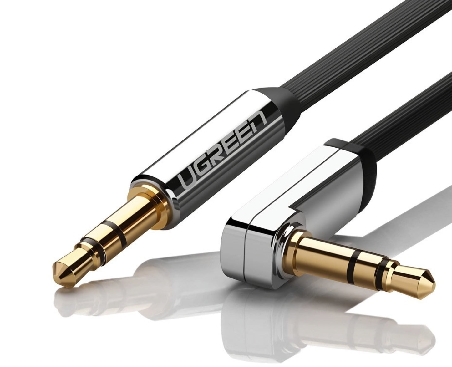 Audio Kabel 3.5mm - 3.5mm UGREEN AV119 Angled, 2m, Zwart