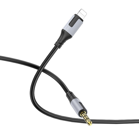 Audio Lightning-kabel - 3.5mm Borofone BL19 Creator, 1m, Zwart