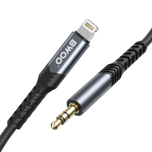 Audiokabel Lightning - 3,5mm BWOO BO-AUX068, 1,2m, Zwart 