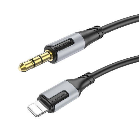 Audio Lightning-kabel - 3.5mm Borofone BL19 Creator, 1m, Zwart