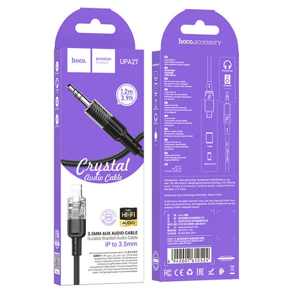 Audio-Kabel Lightning - 3,5mm HOCO UPA27, 1,2m, Schwarz