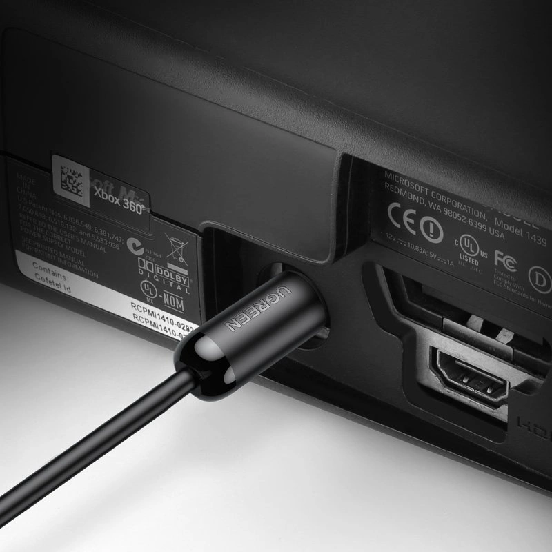 Optische Audiokabel UGREEN AV122, Toslink / SPDIF, 1.5m, Zwart