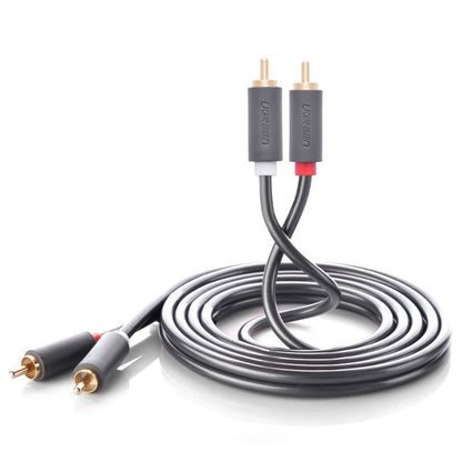UGREEN AV104 Audiokabel, 2 x RCA - 2 x RCA, 2m, Schwarz