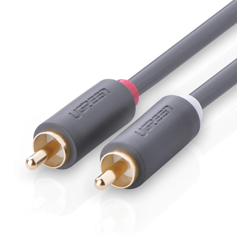 UGREEN AV104 Audiokabel, 2 x RCA - 2 x RCA, 2m, Schwarz