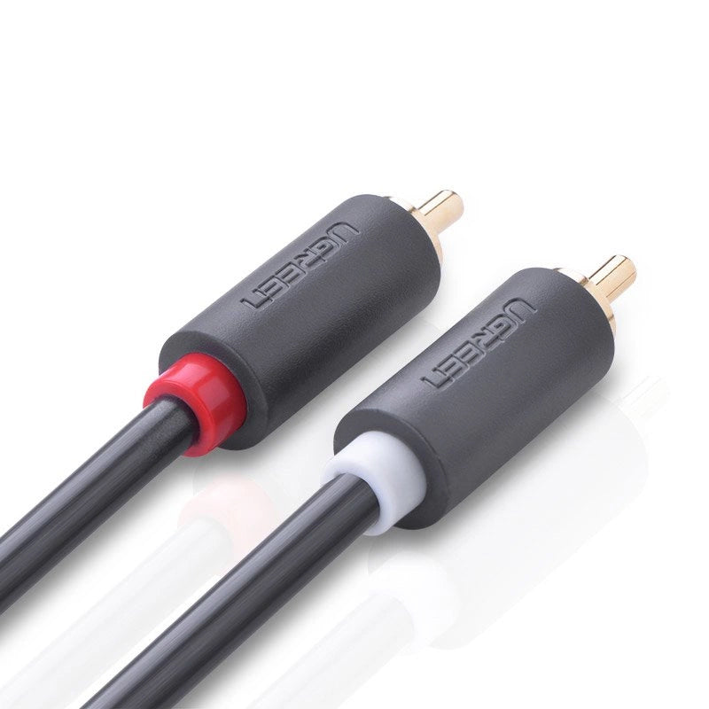 UGREEN AV104 Audiokabel, 2 x RCA - 2 x RCA, 2m, Schwarz