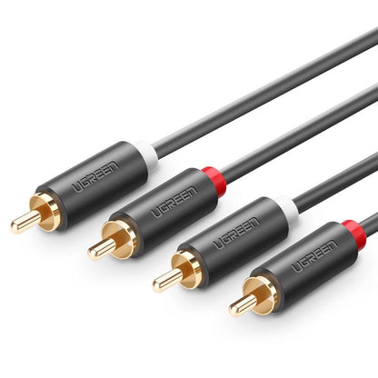 UGREEN AV104 Audiokabel, 2 x RCA - 2 x RCA, 2m, Schwarz