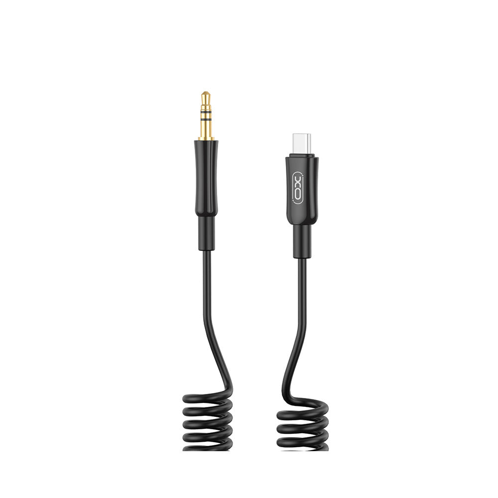 Audiokabel USB-C - 3,5mm XO Design NB-R255B, 1m, Zwart 