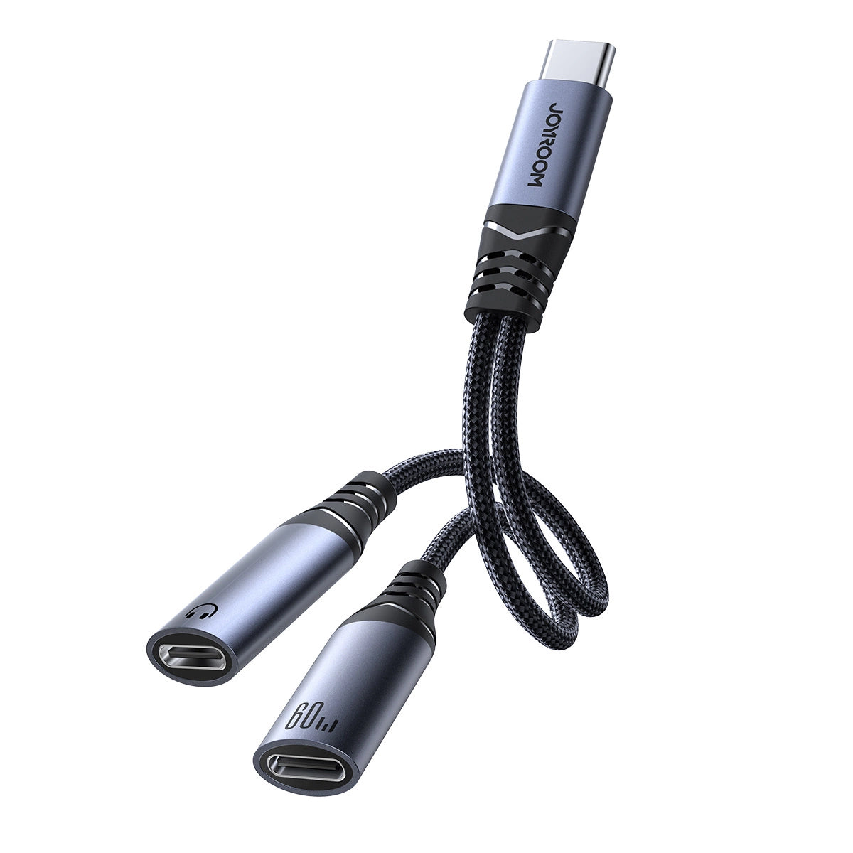Câble Audio USB-C - 2 x USB-C Joyroom SY-C03, 0.14m, Noir