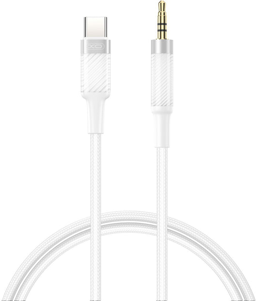 Câble Audio USB-C - 3.5mm XO Design NB-R279B, 1m, Blanc