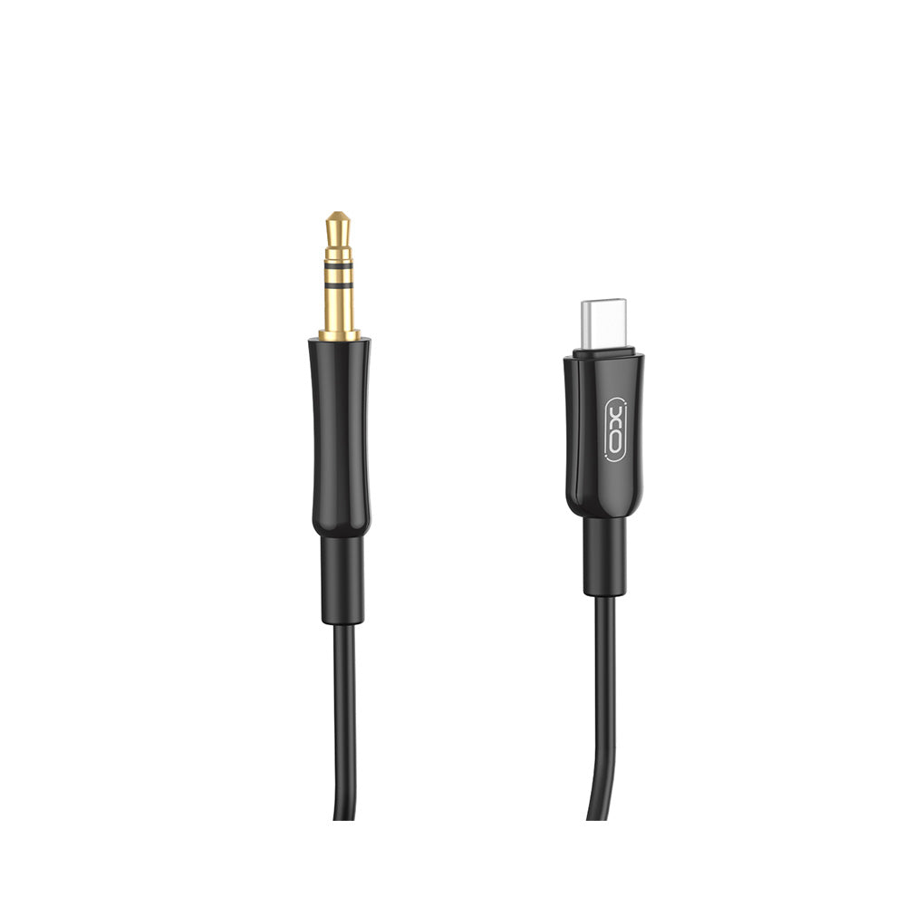 Audiokabel USB-C - 3,5mm XO Design NB-R255B, 1m, Zwart 