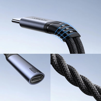 Câble Audio USB-C - 3.5mm / USB-C Joyroom SY-C02, 0.14m, Noir