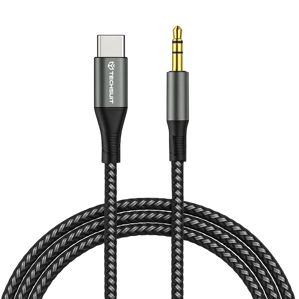 Audio-Kabel USB-C - 3,5mm Techsuit AC16 NexaSound, 1m, Grau