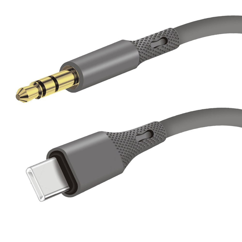 Audio-Kabel USB-C - 3,5mm Techsuit AC4 SoundFlex, 1m, Grau