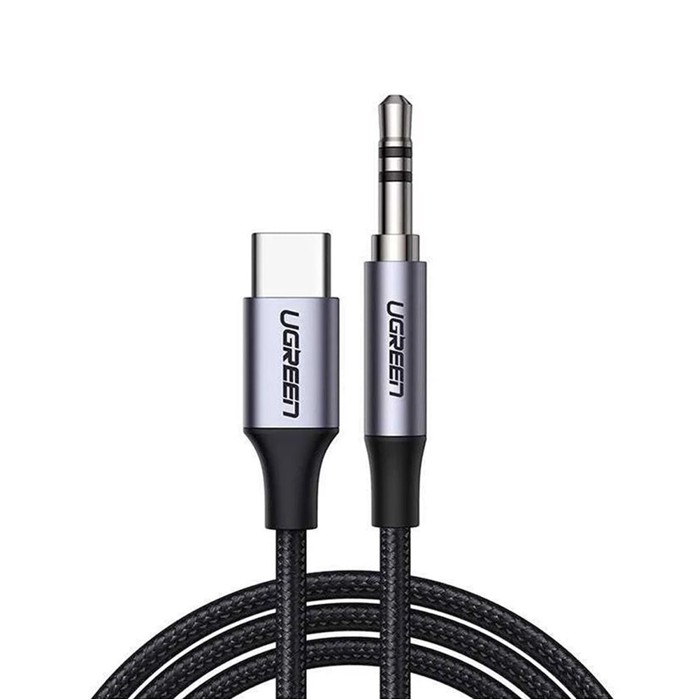 USB-C Audio Kabel - 3.5mm UGREEN CM450 (20192), 1m, Grijs