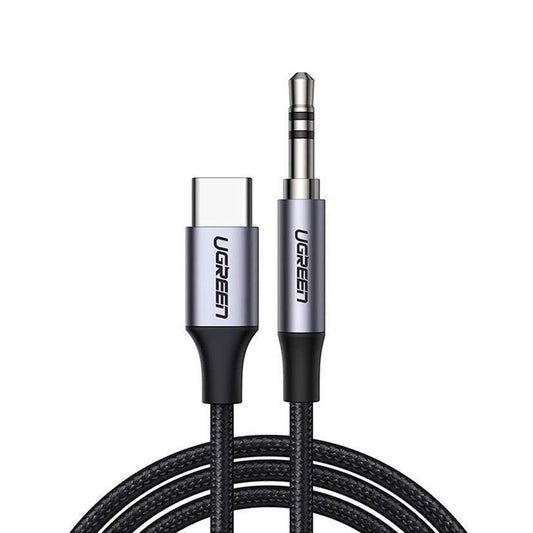 USB-C Audio Kabel - 3.5mm UGREEN CM450 (20192), 1m, Grijs