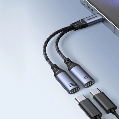 Câble Audio USB-C - 2 x USB-C Joyroom SY-C03, 0.14m, Noir