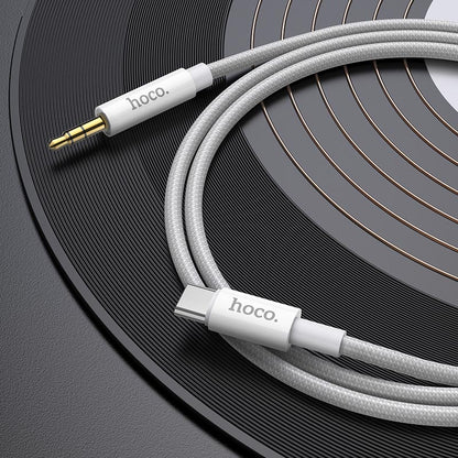 Audio-Kabel USB-C - 3,5mm HOCO UPA19, 1m, Silber