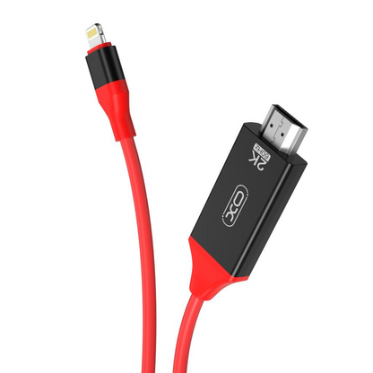 Audio- en Videokabel Lightning - HDMI XO Design GB006, 1.8m, Rood