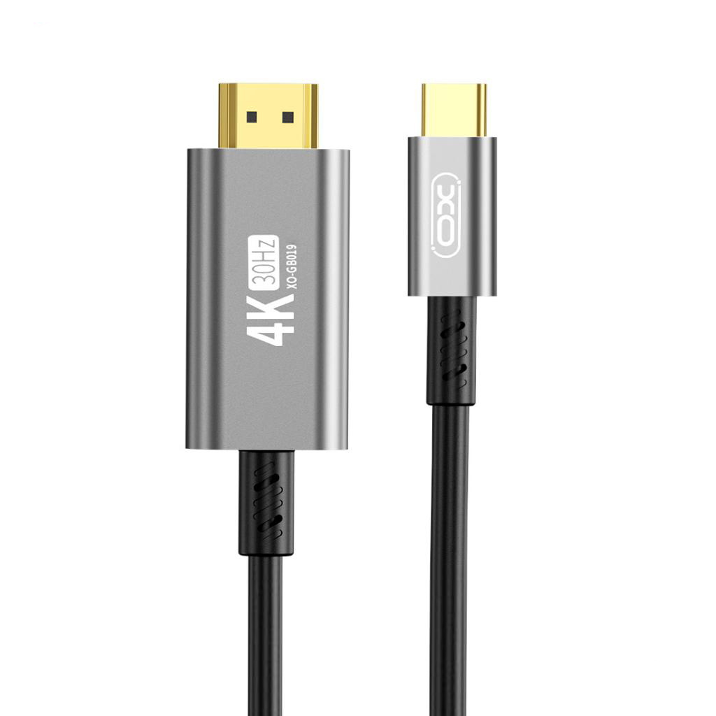 Audio- en Videokabel USB-C - HDMI XO Design GB019, 1.8m, Zwart