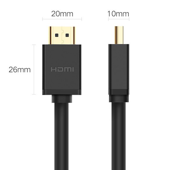 UGREEN HD104 Videokabel, HDMI - HDMI, 4K, 3m, Zwart