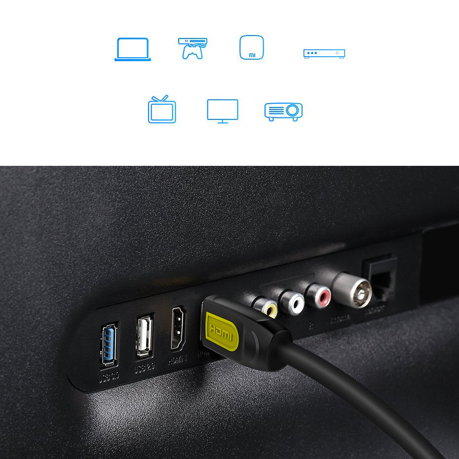 Video Kabel UGREEN HD101, HDMI - HDMI, 4K, 1m, Zwart