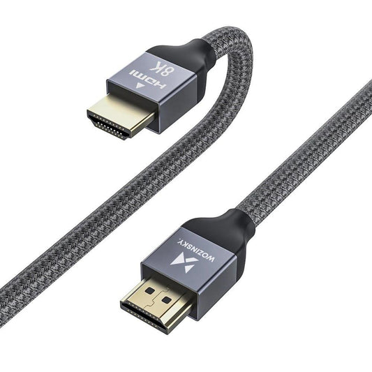 Câble vidéo WZK Ultraboost, HDMI - HDMI, 8K, 1m, gris WHDMI-10 WHDMI-10