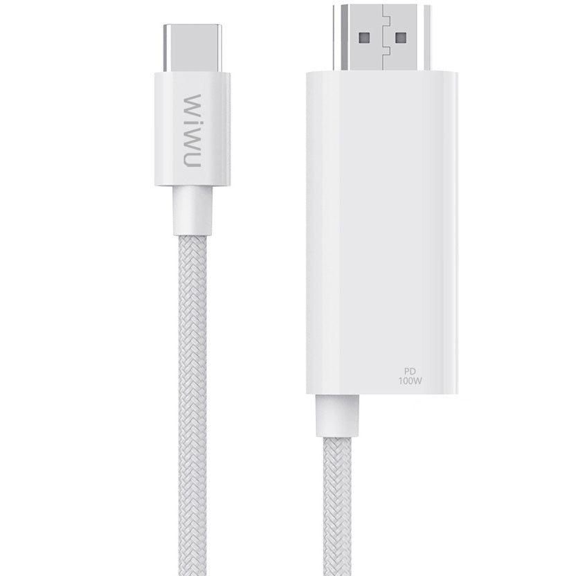 Audio- en videokabel USB-C - HDMI WiWu Wi-PS001, 1,8 m, wit