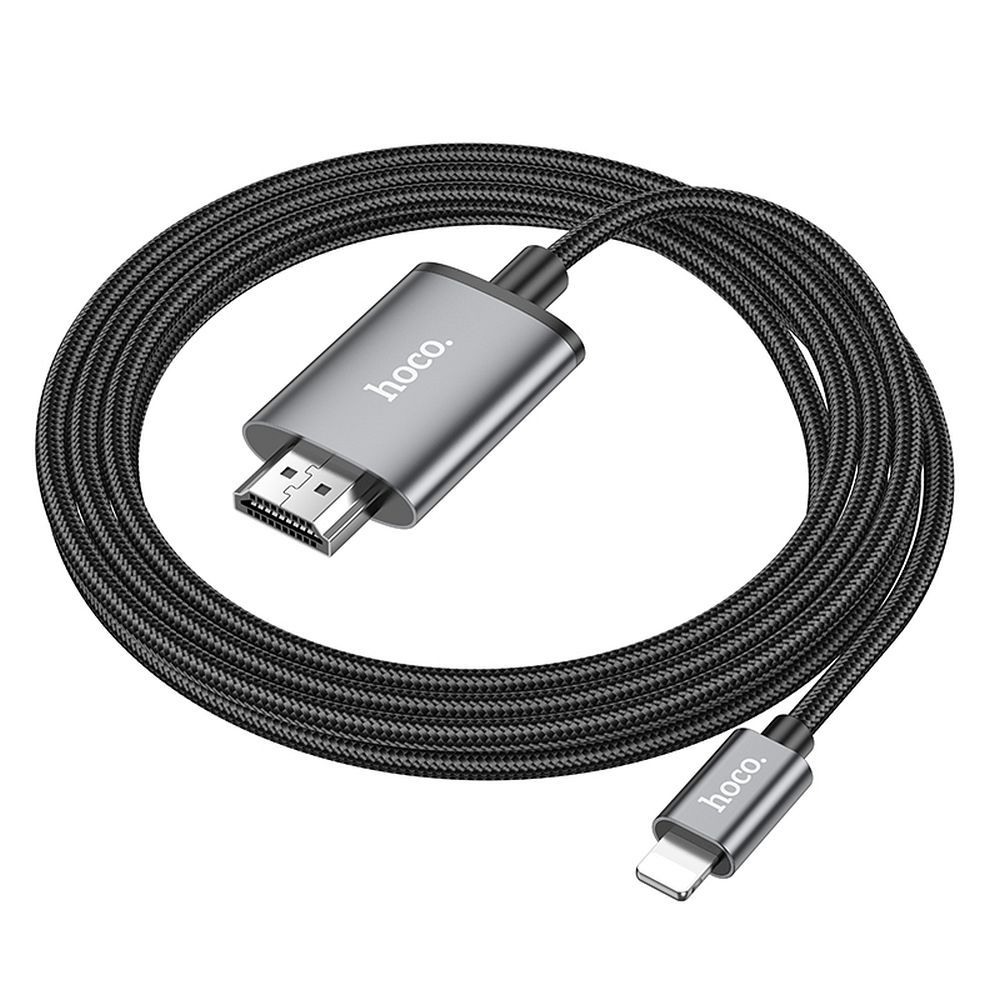 Audio- und Videokabel Lightning - HDMI HOCO UA27, 2m, Grau