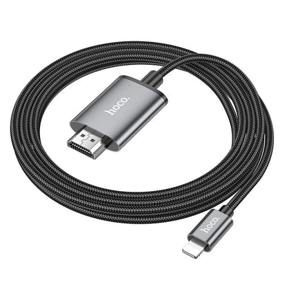 Audio- und Videokabel Lightning - HDMI HOCO UA27, 2m, Grau