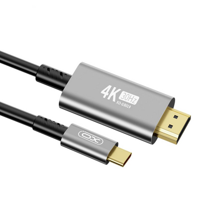 Audio- en Videokabel USB-C - HDMI XO Design GB019, 1.8m, Zwart