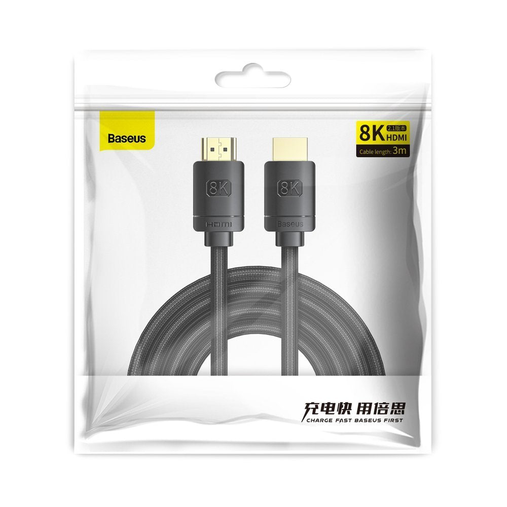 Câble Vidéo Baseus High Definition Series, HDMI - HDMI, 8K, 3m, Noir CAKGQ-L01