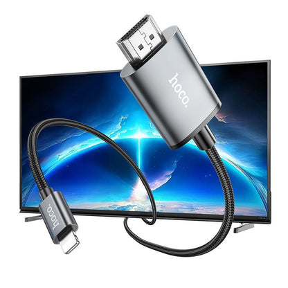 Audio- und Videokabel Lightning - HDMI HOCO UA27, 2m, Grau