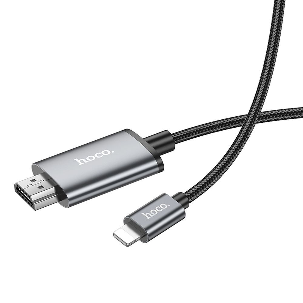 Audio- und Videokabel Lightning - HDMI HOCO UA27, 2m, Grau