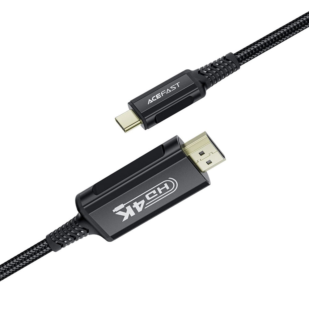 Câble Audio et Vidéo USB-C - HDMI Acefast C1-10, 1.8m, Noir