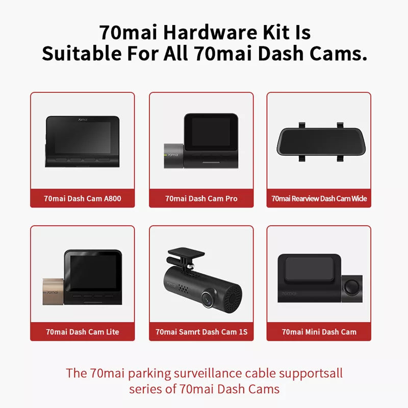 Hardwire 70mai Midrive Kit UP02, microUSB, 3m